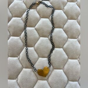 Gold Heart Pendant Necklace